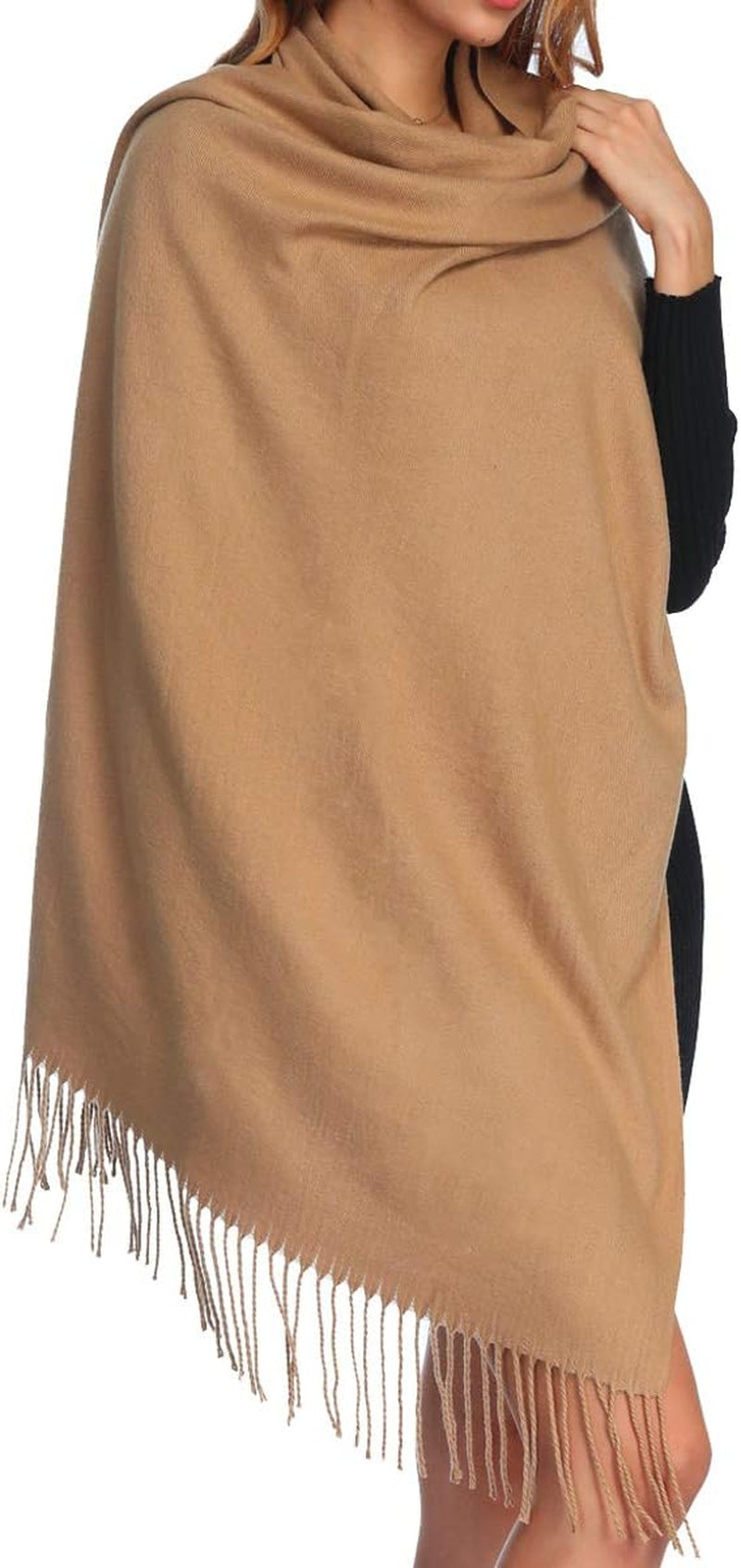 Womens Thick Soft Pashmina Shawl Wrap Scarf Warm Solid Color Stole